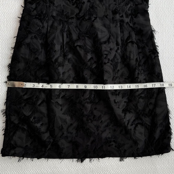 DAZY Black Feathery Fuzzy Short-Sleeve Mini Party Dress Black, Size S-M - Picture 14 of 15